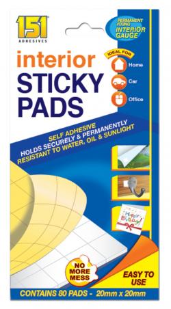 INTERIOR STICKY PADS 80pk