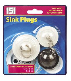 SINK PLUGS 3pk