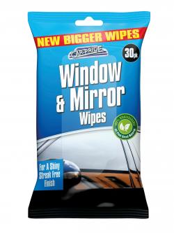 WINDOW & MIRROR BIODEGRADABLE WIPES 30PK