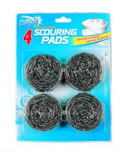 4 PACK S/STEEL SCOURING PADS