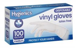 VINYL GLOVES MEDIUM 100PK