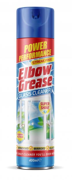 ELBOW GREASE GLASS CLEANER AEROSOL 400ml