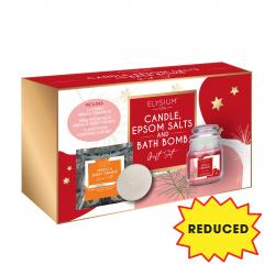 EPSOM SALTS W/CANDLE - APPLE & CINAMON GIFT SET