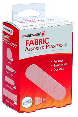 ASST FABRIC PLASTERS 50pk