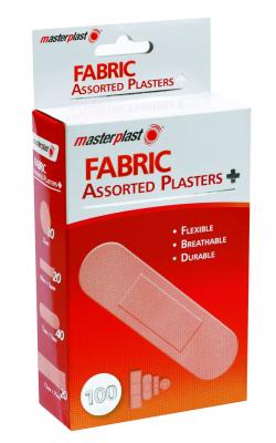 ASST FABRIC PLASTERS 100pk
