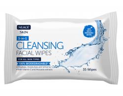 3-IN-1 CLEANSING FACIAL WIPES 35PK
