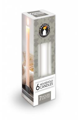 6 HOUSEHOLD CANDLES 
