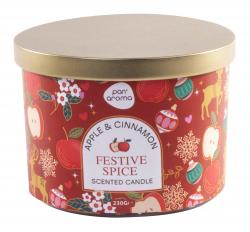 230G CANDLE WITH LID - FESTIVE SPICE