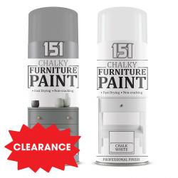CHALK FINISH FRNTRE PAINT GREY & WHITE 400ML ASSOR