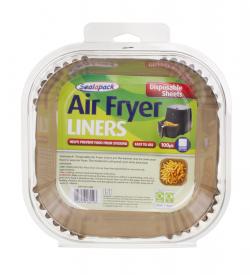 100PK AIR FRYER LINER PAPER SQUARE 16CM