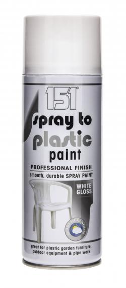 SPRAY TO PLASTIC PAINT WHITE GLOSS 400ML