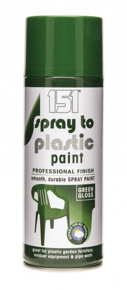 SPRAY TO PLASTIC PAINT GREEN GLOSS 400ML